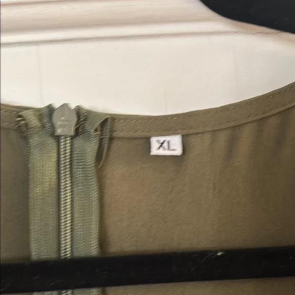 Amazon Green Tiered Wrap Dress with Long Bishop Sleeves - Picture 2 of 3